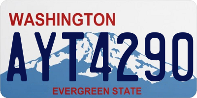 WA license plate AYT4290