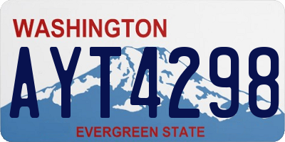 WA license plate AYT4298