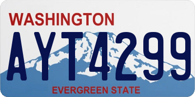WA license plate AYT4299