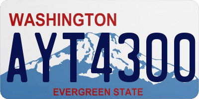 WA license plate AYT4300