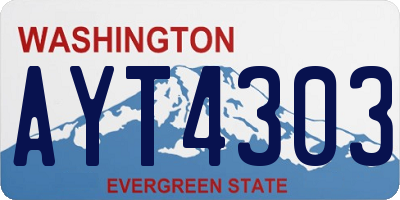 WA license plate AYT4303