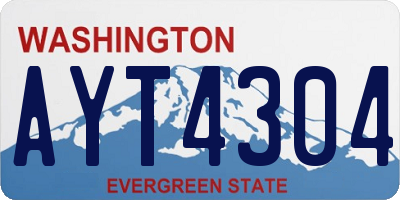 WA license plate AYT4304