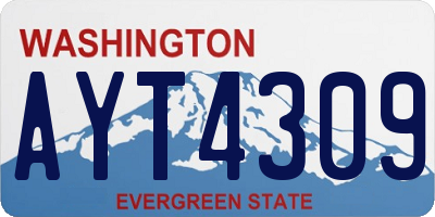 WA license plate AYT4309