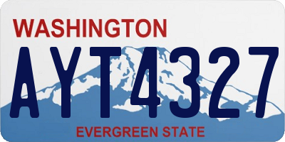 WA license plate AYT4327