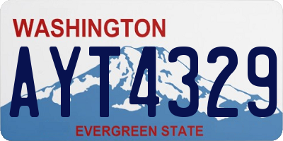 WA license plate AYT4329