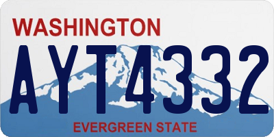 WA license plate AYT4332