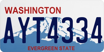 WA license plate AYT4334