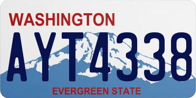 WA license plate AYT4338