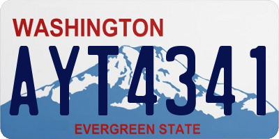 WA license plate AYT4341