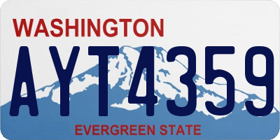 WA license plate AYT4359