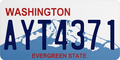 WA license plate AYT4371