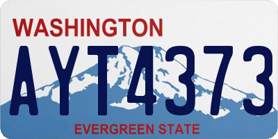 WA license plate AYT4373