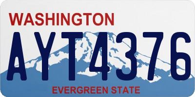 WA license plate AYT4376