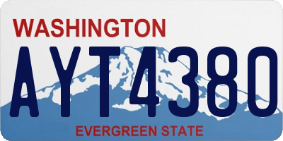WA license plate AYT4380