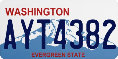 WA license plate AYT4382