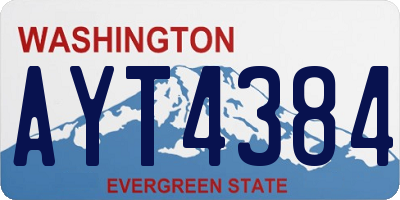WA license plate AYT4384