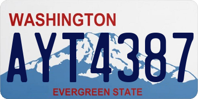 WA license plate AYT4387