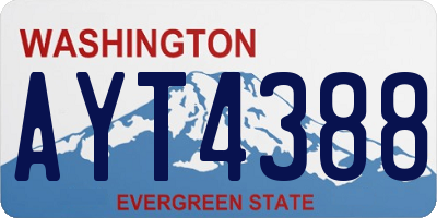 WA license plate AYT4388