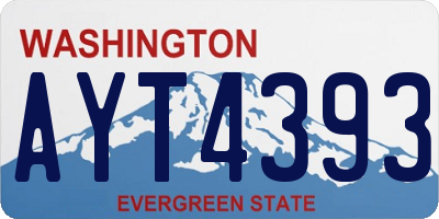 WA license plate AYT4393