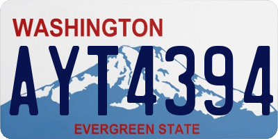 WA license plate AYT4394