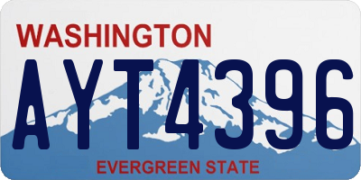 WA license plate AYT4396