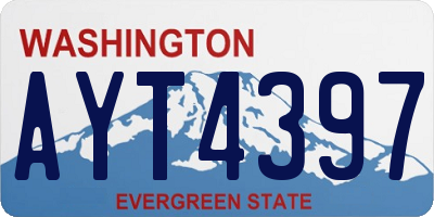 WA license plate AYT4397