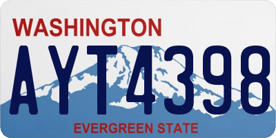 WA license plate AYT4398