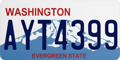 WA license plate AYT4399