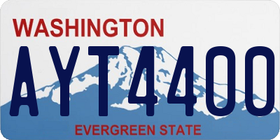 WA license plate AYT4400