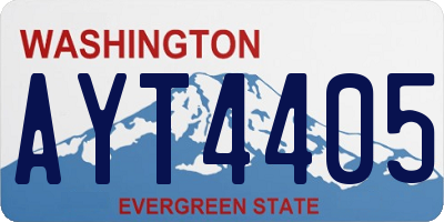 WA license plate AYT4405