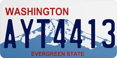 WA license plate AYT4413