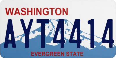 WA license plate AYT4414