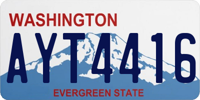 WA license plate AYT4416