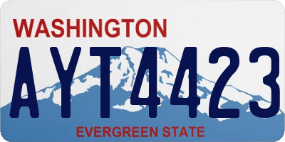 WA license plate AYT4423