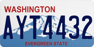 WA license plate AYT4432