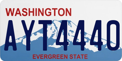 WA license plate AYT4440