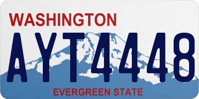 WA license plate AYT4448