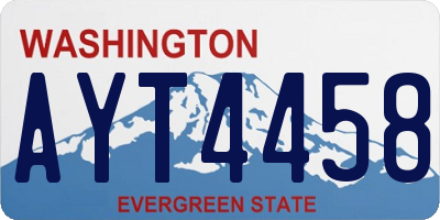 WA license plate AYT4458