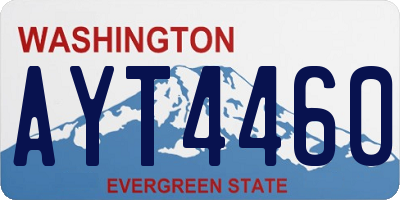 WA license plate AYT4460