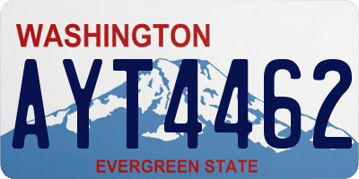 WA license plate AYT4462