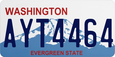 WA license plate AYT4464