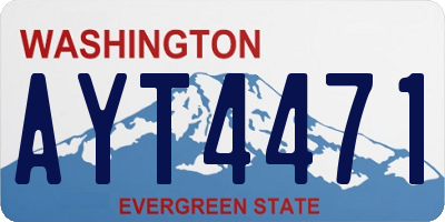 WA license plate AYT4471