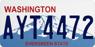 WA license plate AYT4472