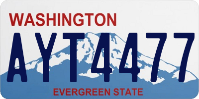 WA license plate AYT4477