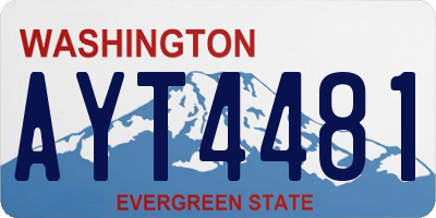WA license plate AYT4481