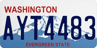 WA license plate AYT4483