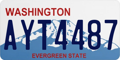 WA license plate AYT4487