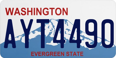 WA license plate AYT4490