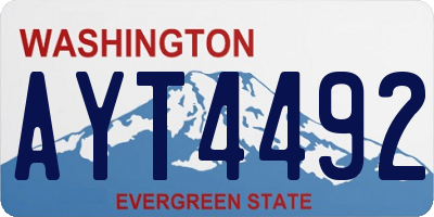 WA license plate AYT4492