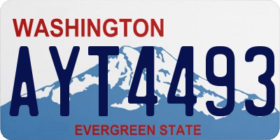 WA license plate AYT4493